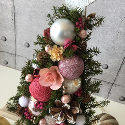 【再再再再販】「Creema限定」2019 クリスマス　スタンド型　あったかcuteなXmasツリー❤ピンクver. 2枚目の画像