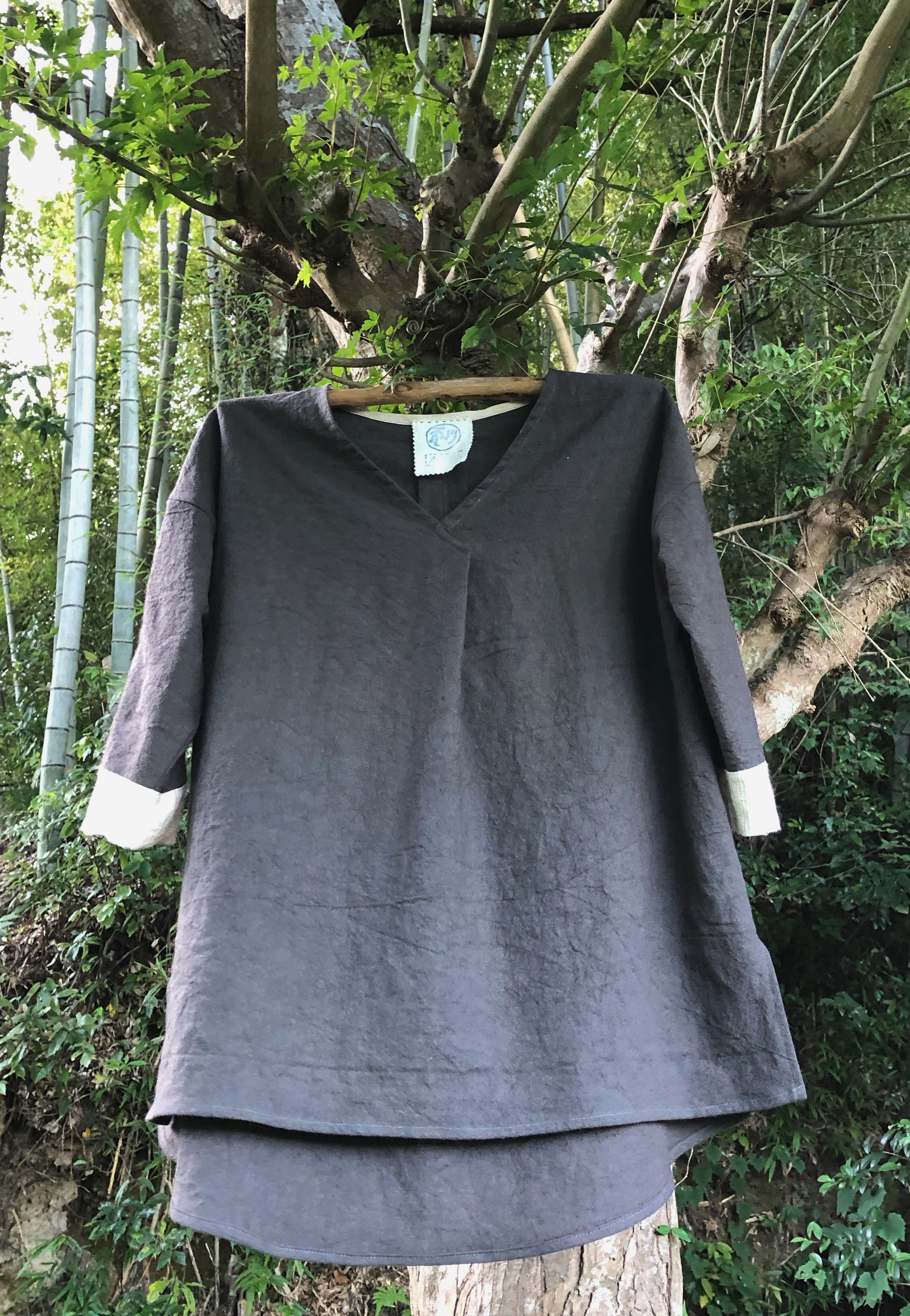 麻のタックチュニックD