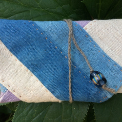 手織りヘンプ紐式財布P9 1枚目の画像