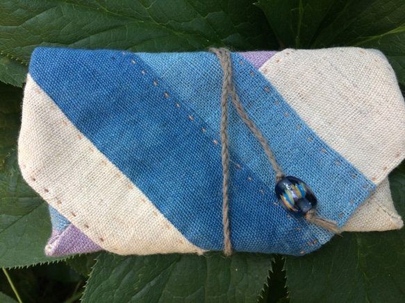 手織りヘンプ紐式財布P9 1枚目の画像