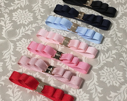 親子でおそろいも♡フェラガモ風ヘアアクセサリー（クリップ