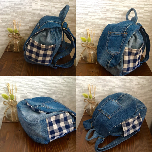 完売致しました】デニムリメイク ベビーリュック 雑貨・その他 aiii28