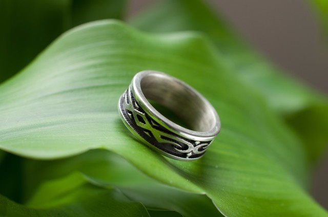 ビンテージ トライバルリング　花柄 楽天市場】【碌山】 シルバー ブルートパーズ フラワーリボン