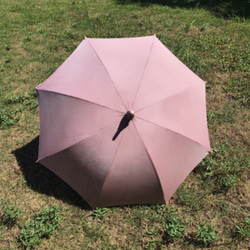 日傘 " モネの庭で "　泥染 薄紫色 ムラ染　秋春にも 3枚目の画像