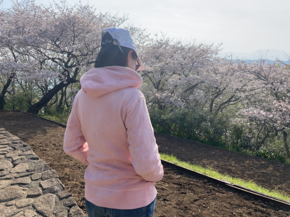 ARULE ピンク スプラッシュ染め パーカー 送料無料 桜色に染めたスウェットプルオーバーパーカー 泥染
