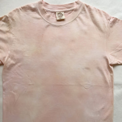 送料無料 "朝靄に包まれて" オーガニックコットン使用　泥染Tシャツ　絞り染め 2枚目の画像