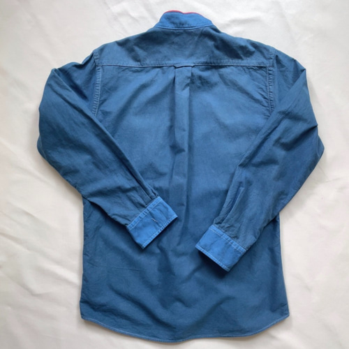 古着】 リメイク 後染 藍染シャツ