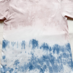 送料無料 "Coloring" 藍染+泥染Tシャツ 絞り染め 染色 3枚目の画像