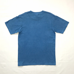 送料無料　食べて寝て波に乗って EAT SLEEP WAVE REPEAT 藍染メッセージTシャツ 2枚目の画像
