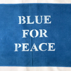 送料無料 藍染手ぬぐい BLUE FOR PEACE 1枚目の画像