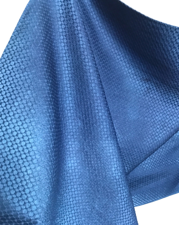 藍染-針織圍巾圓點圖案青風blue wind 8 第2張的照片