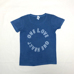 藍染-T One Love One Heart 1枚目の画像