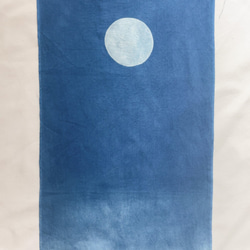 送料無料　blue moon 藍染手ぬぐい  絞り染め 3枚目の画像