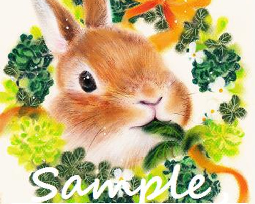 オーダー】ペット（兎）の似顔絵 絵画 umecha 通販 548968