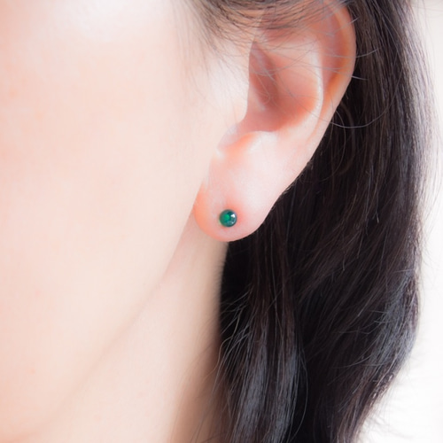 14kgf  グリーンサファイアの1粒ピアス◝✩GW♪SALE中～ 14kgf グリーンサファイアの1粒ピアス◝✩GW♪SALE中～