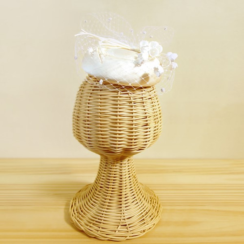 イタリア製シルク100% トーク帽 クラシカル＋コットンスズラン ヘッド