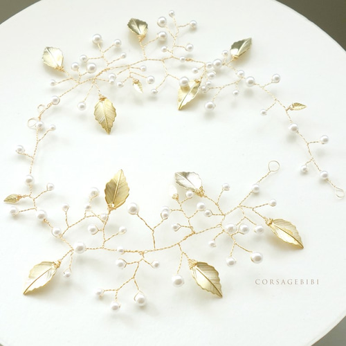 金色の葉 小枝アクセサリー ゴールド ヘッドドレス カチューシャ 金色の葉 小枝アクセサリー ゴールド ヘッドドレス カチューシャ
