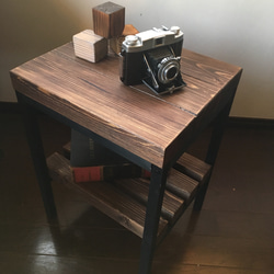 ビンテージ　木製サイドテーブル　剥離 ヴィンテージ 木製サイドテーブル 剥離