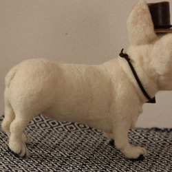 羊毛フェルト　フレンチブルドッグ　　羊毛犬 3枚目の画像