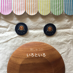 【刺繍】ホットケーキのブローチ 2枚目の画像