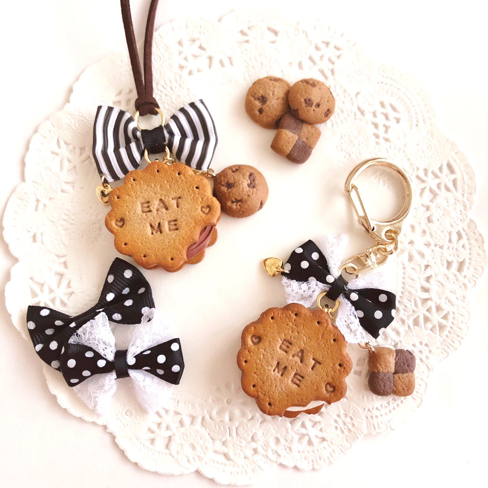 Naomi様お取り置き♡くまさんのチョコクッキーキーホルダー