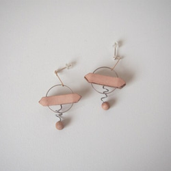 communicator pierced earring  / B (silver hoop)【 受注生産 】 3枚目の画像