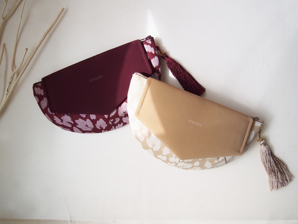 FLYING CLUTCH POUCH / burgundy 6枚目の画像