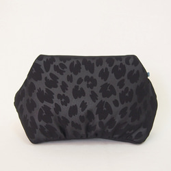 LEOPARD CLUTCH POUCH/  black【 受注生産 】 2枚目の画像