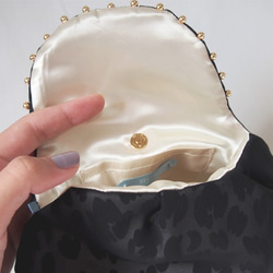 LEOPARD CLUTCH POUCH/  black【 受注生産 】 3枚目の画像