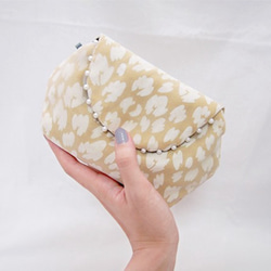 LEOPARD CLUTCH POUCH / smokey yellow 【 受注生産 】 1枚目の画像