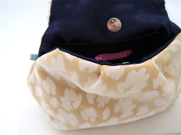 LEOPARD CLUTCH POUCH / smokey yellow 【 受注生産 】 4枚目の画像