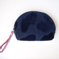 LEOPATCH CLUTCH BAG "S"  <navy> √ 受注生産 5枚目の画像