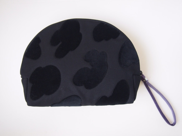 LEOPATCH CLUTCH BAG " L " < black >【 受注生産 】 2枚目の画像