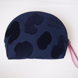 LEOPATCH CLUTCH BAG "L" <navy>【 受注生産 】 2枚目の画像