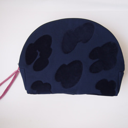 LEOPATCH CLUTCH BAG "L" <navy>【 受注生産 】 3枚目の画像