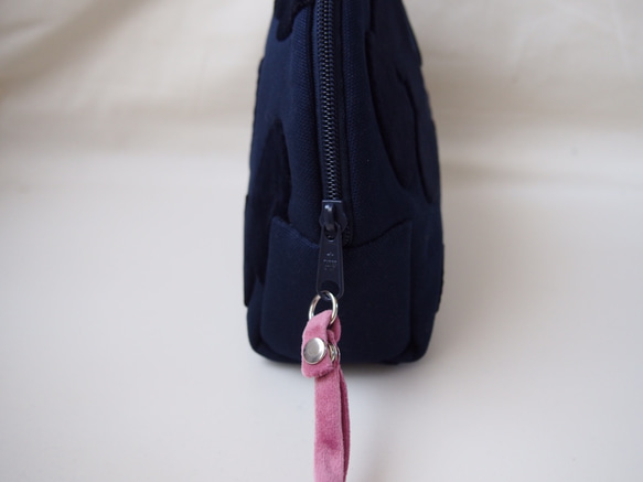 LEOPATCH CLUTCH BAG "L" <navy>【 受注生産 】 5枚目の画像