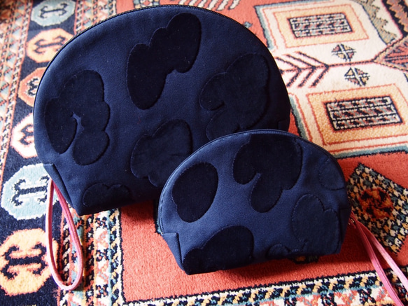 LEOPATCH CLUTCH BAG "L" <navy>【 受注生産 】 8枚目の画像