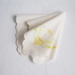 japan handkerchief ~ yellow ~【文字入れ可・受注生産】 6枚目の画像