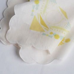 japan handkerchief ~ yellow ~【文字入れ可・受注生産】 7枚目の画像