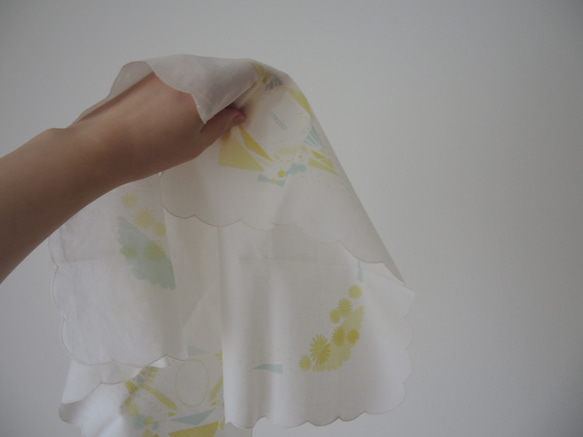 japan handkerchief ~ yellow ~【文字入れ可・受注生産】 4枚目の画像