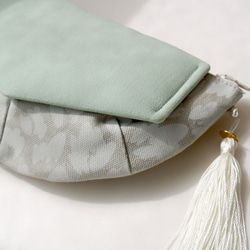 FLYING CLUTCH POUCH / opal green  < 受注生産 > 2枚目の画像