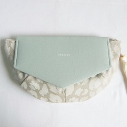 FLYING CLUTCH POUCH / opal green  < 受注生産 > 3枚目の画像