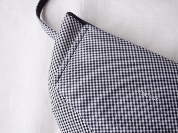 Flying Pochette &lt;Gingham Check Black&gt;【按訂單生產】 第4張的照片