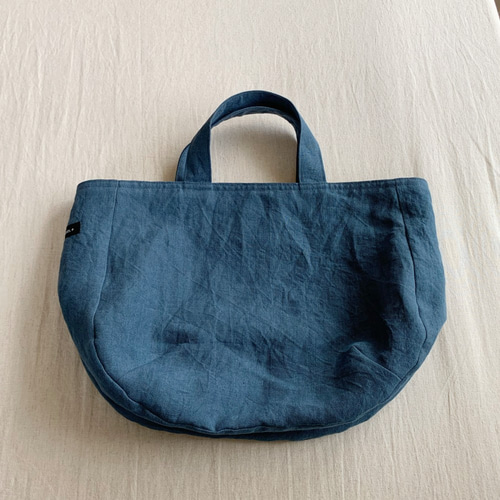 リネンのバッグL（スモークブルー） トートバッグ NACHI 通販 12076070