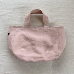 リネンのバッグ （うすピンク） 1枚目の画像