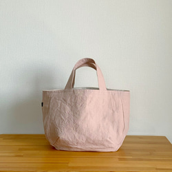 リネンのバッグ （うすピンク） 3枚目の画像