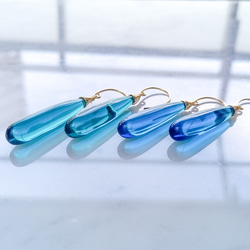 送料無料14kgf Quartz drop pierced earring / earring EGRN 3枚目の画像