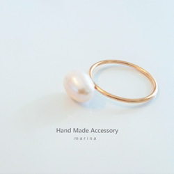 14kgf＊BIG fresh water pearl ring 第2張的照片