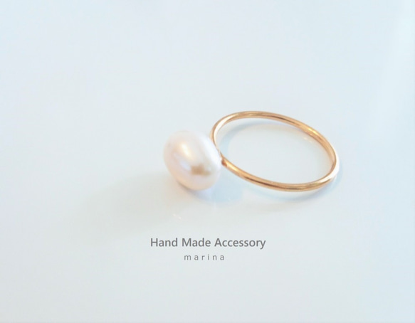 14kgf＊BIG fresh water pearl ring 第2張的照片