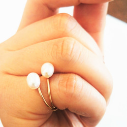 14kgf＊BIG fresh water pearl ring 第3張的照片